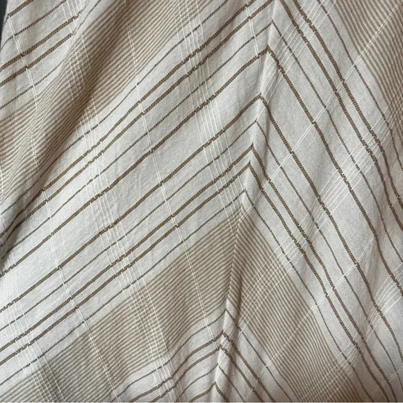 Women's Boho Gold & Tan Maxi Dress Braided Spaghetti Straps 100% Cotton - Picture 4 of 10